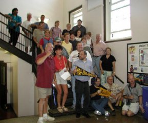 on the tour of the old school...more people than expected
